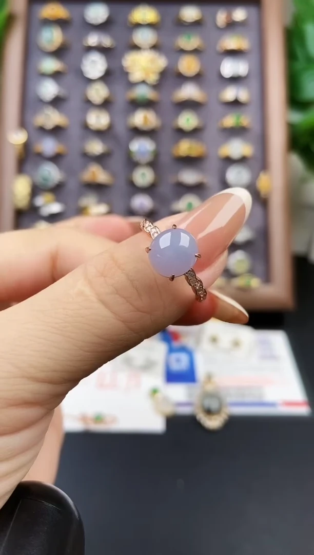 银S925镶嵌戒指翡翠00