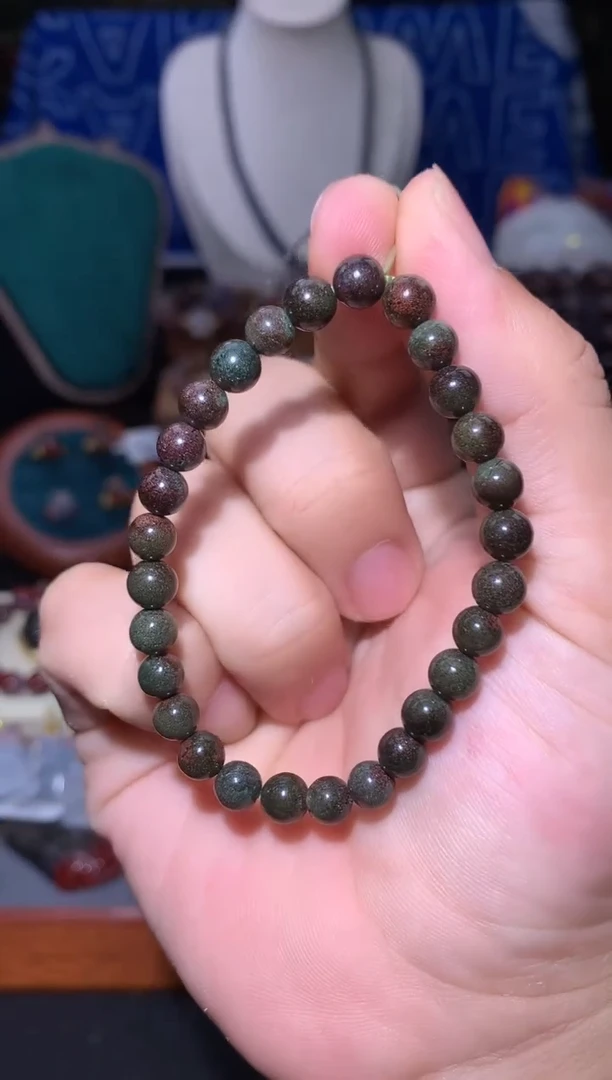 未镶嵌珠宝半成品水晶绿幽灵圆珠手串，小