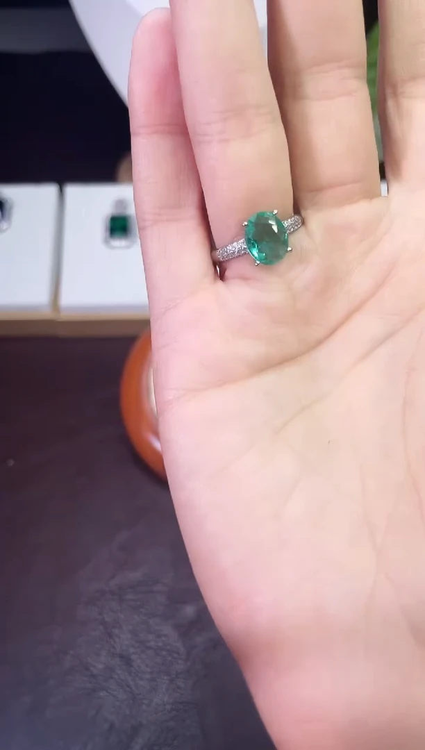 合金合成钻石帕拉伊巴戒指