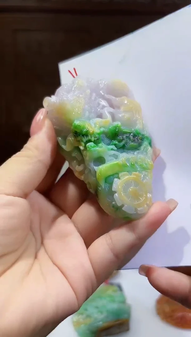 未镶嵌定制翡翠13/0926/C/发其一件/龙