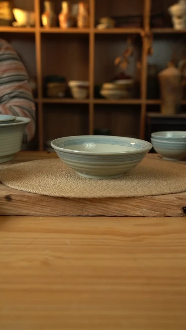 青云系列的8英寸螺纹面碗1个