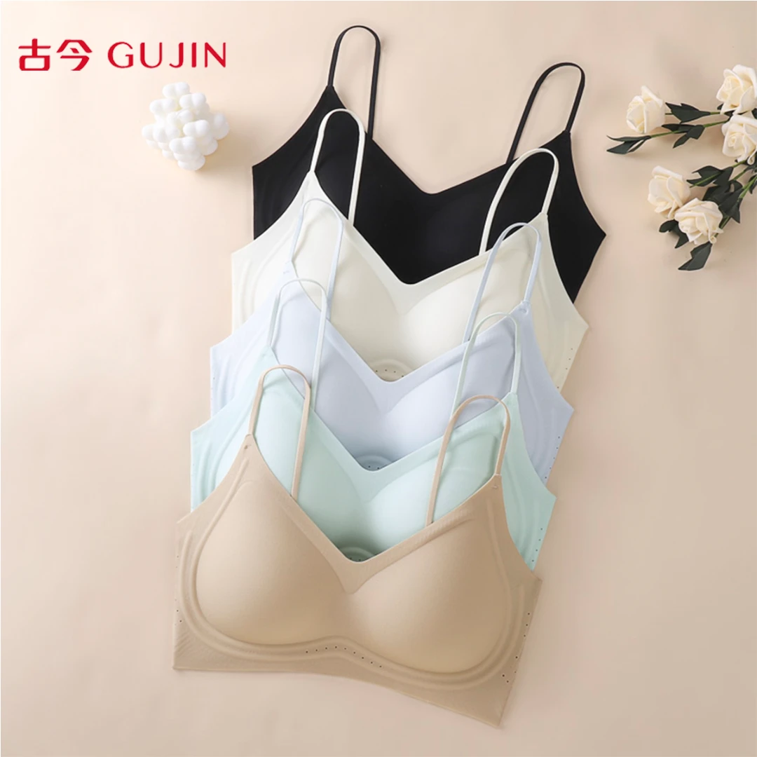 【提拉承托】古今粉底液无痕美背文胸女士内衣小胸聚拢薄款背心609