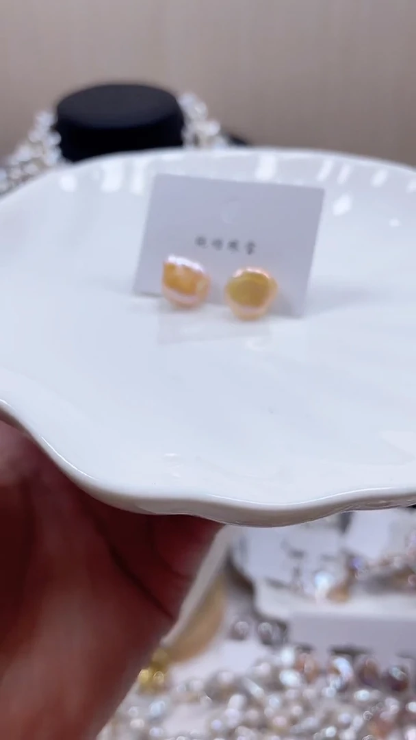 未镶嵌耳饰淡水珍珠【纯恬饰品】