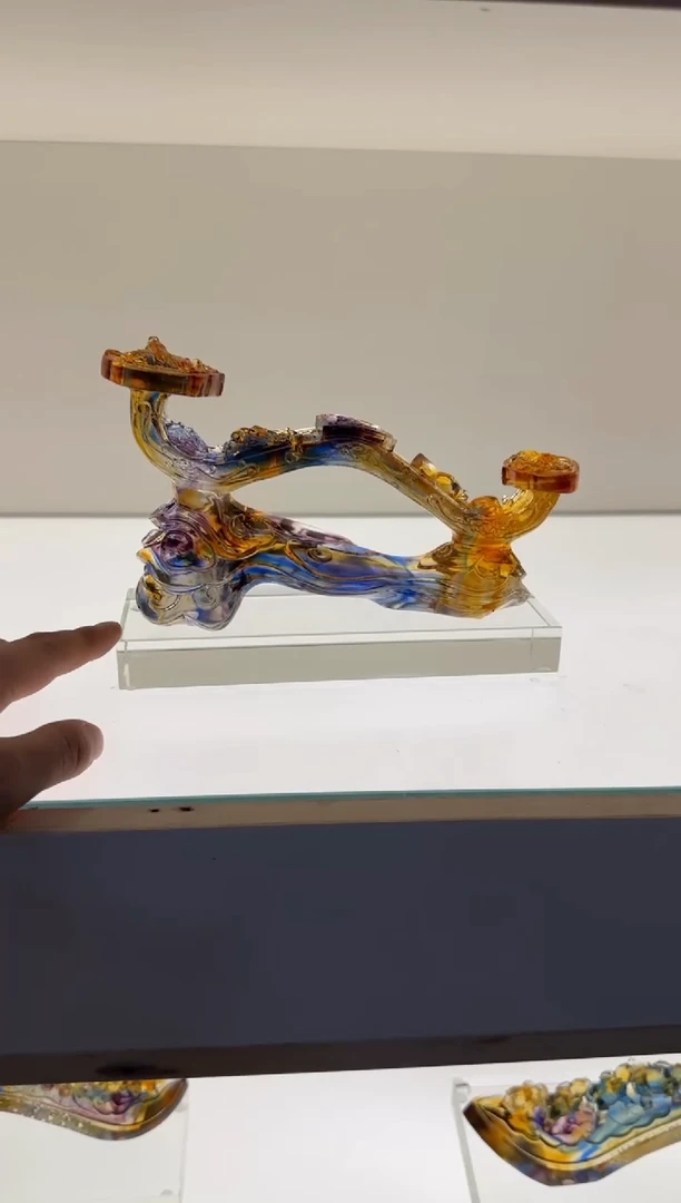 手工艺品琉璃龙凤呈祥吉祥如意