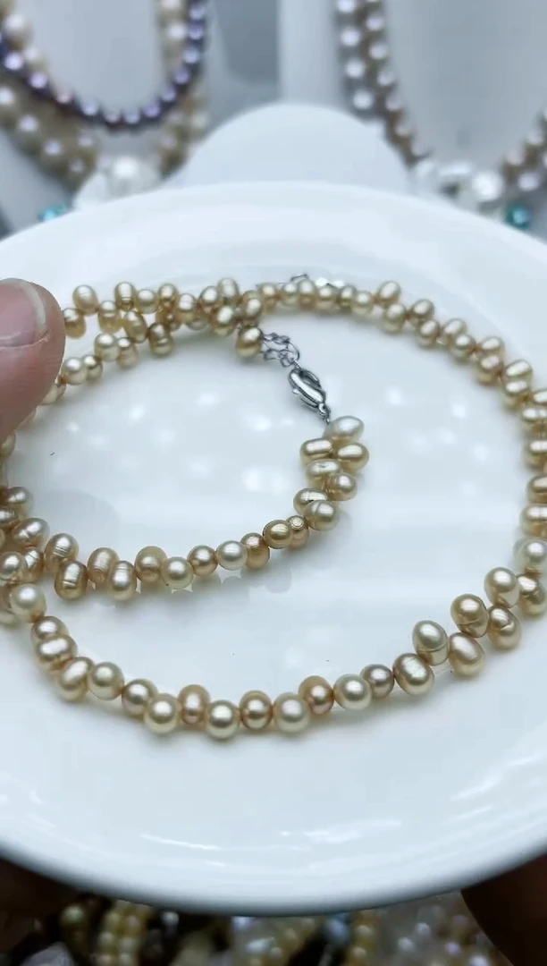 【闪购商品】淡水珍珠颈饰钛钢1