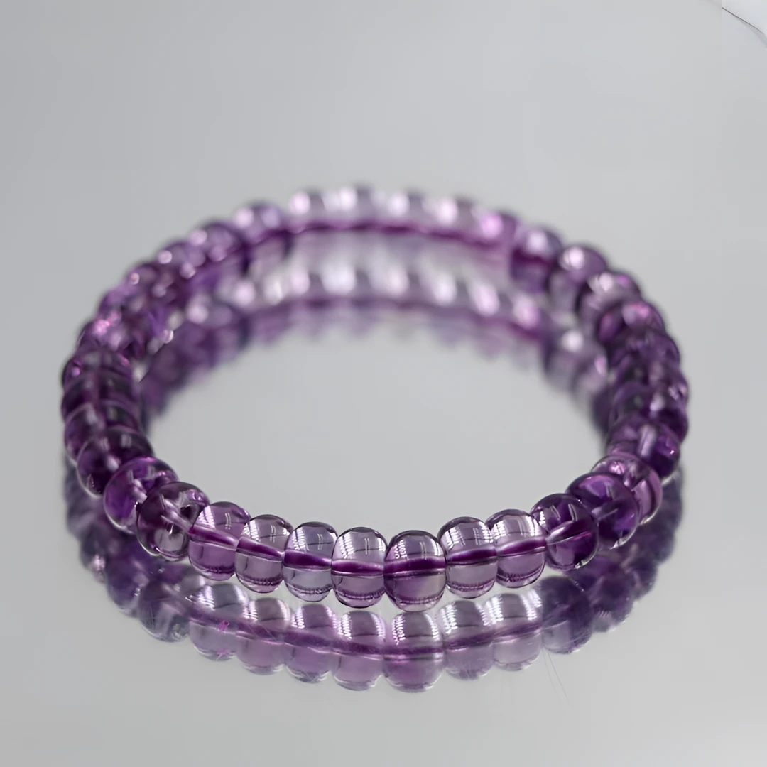 毕业级全净体巴西紫水晶直切水晶手串BK6016-尺寸可选-多样性发一