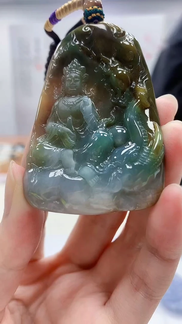 定制翡翠未镶嵌5028zm-毛货挂件267