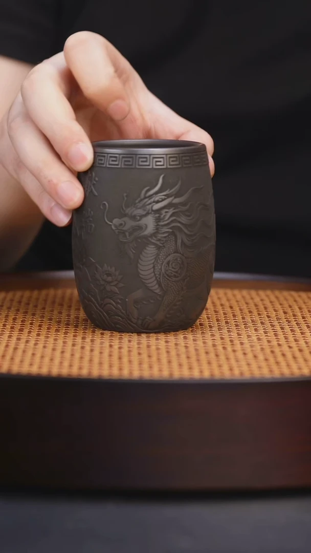 宜兴全手工紫砂主人杯