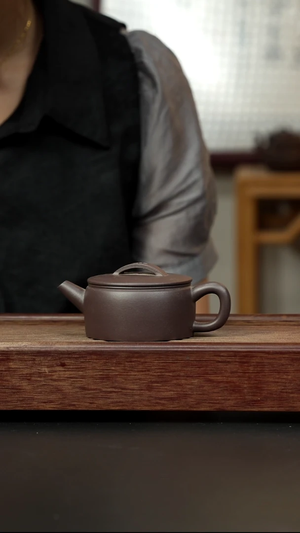 紫砂茶壶天青 汉瓦
