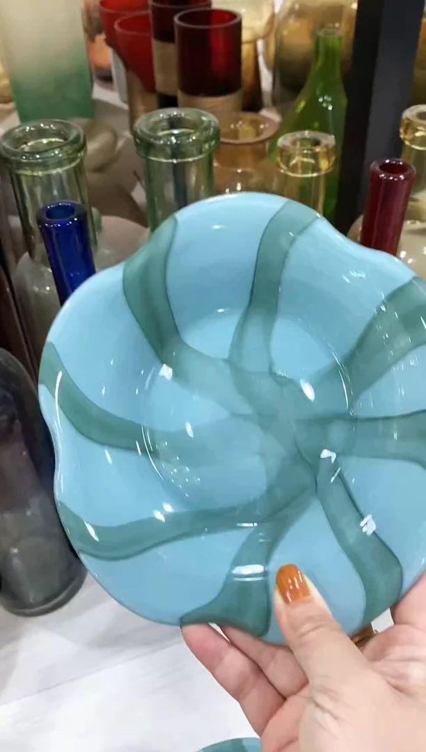 慕忆家手作琉璃花瓶瑕疵
