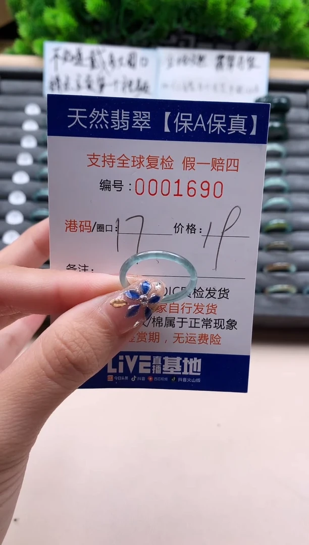 未镶嵌戒指翡翠天然  1690