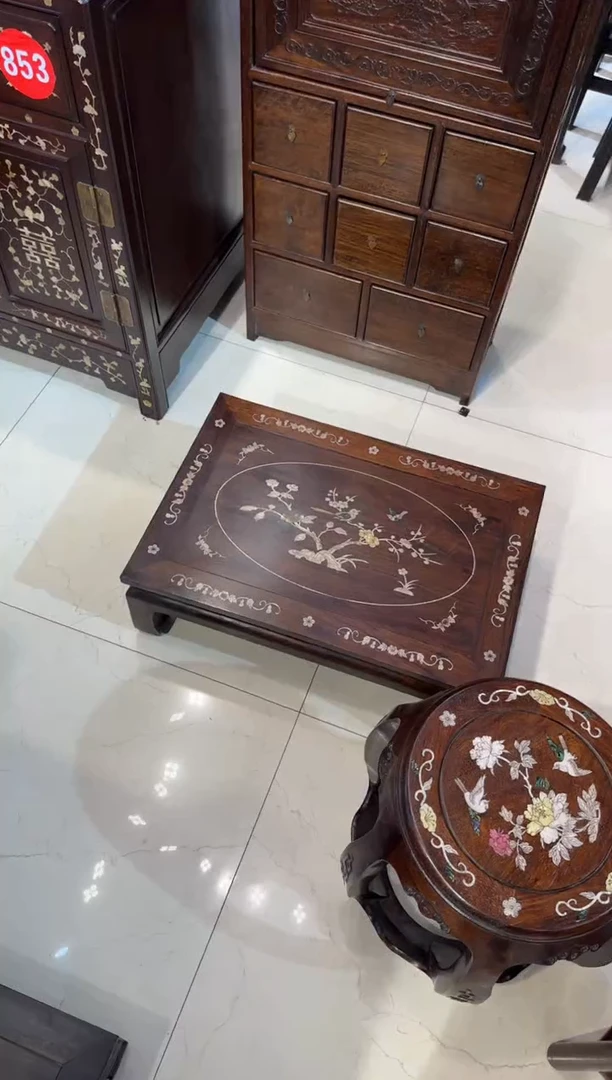 木木头款黄花梨镶嵌炕桌980