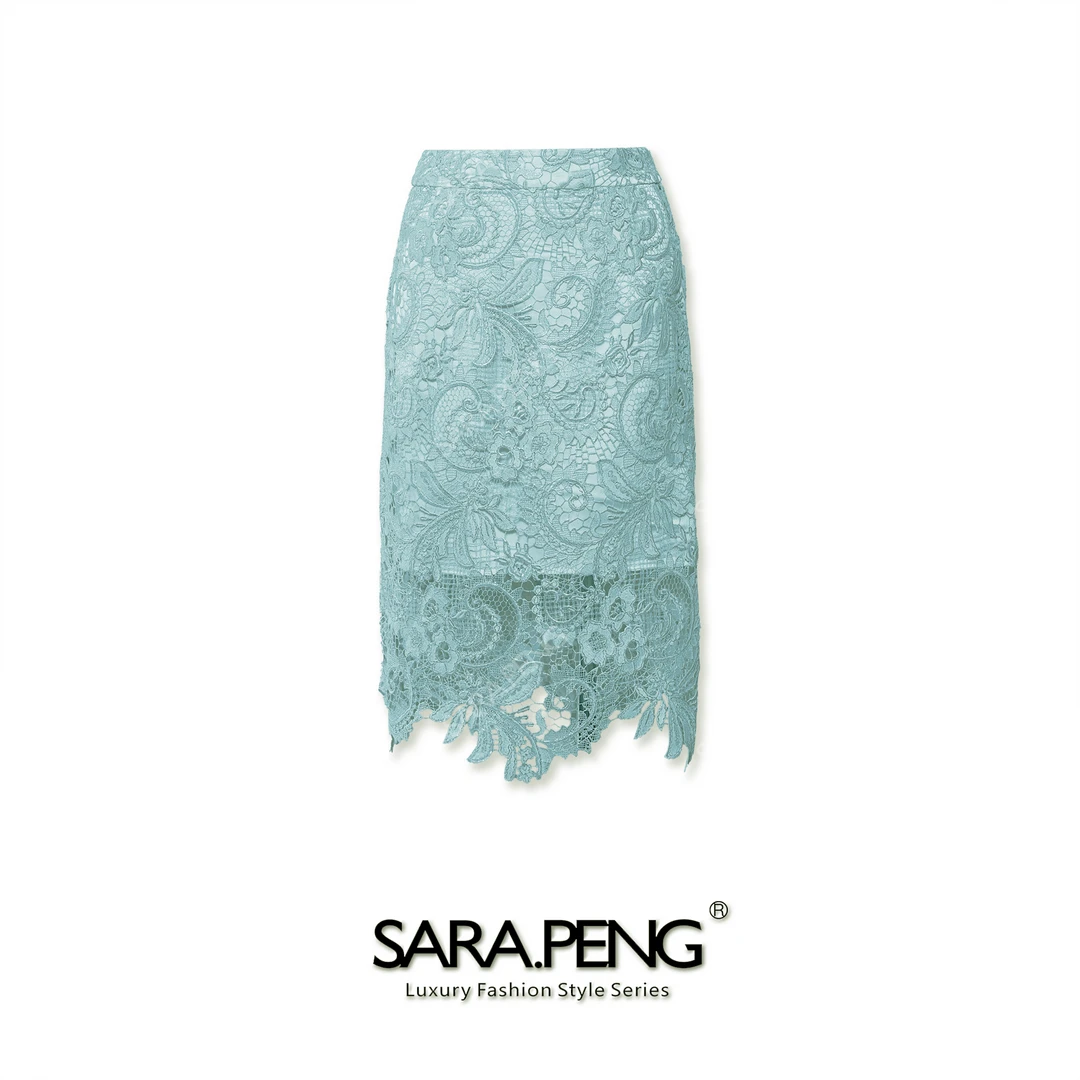 SARA.PENG华丽端庄｜金丝线刺绣立体花半身裙｜包容性强｜清爽随性