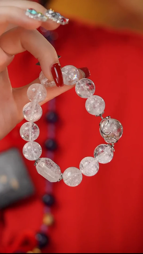 【闪购商品】水晶手串未镶嵌D1113Q 白阿塞手串