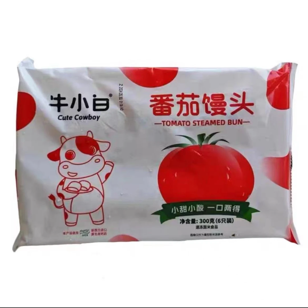 牛小白番茄馒头早餐面食加热即食牛奶牛奶馒头