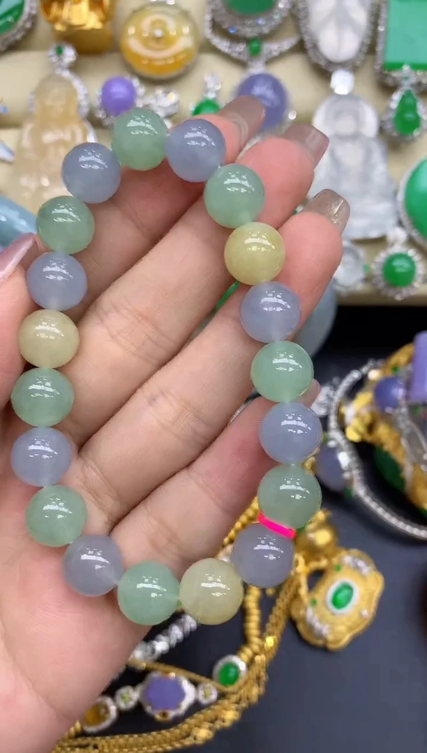 未镶嵌手串翡翠333-中国好珍宝