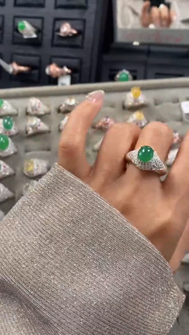 【闪购商品】翡翠戒指未镶嵌8905锐