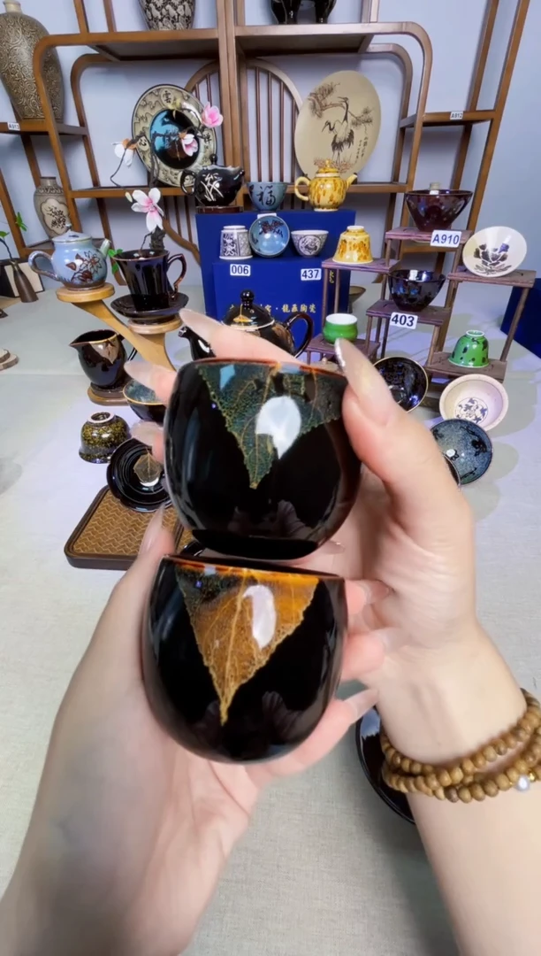 清**徐【木叶龙蛋盏】非遗大师手工高温瓷特价款
