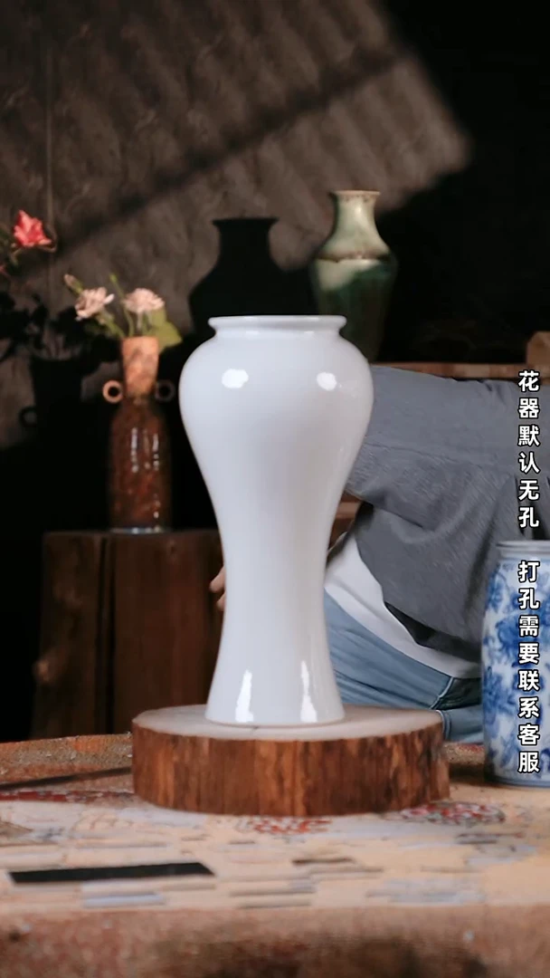 摆件景德镇高温摆件10*32