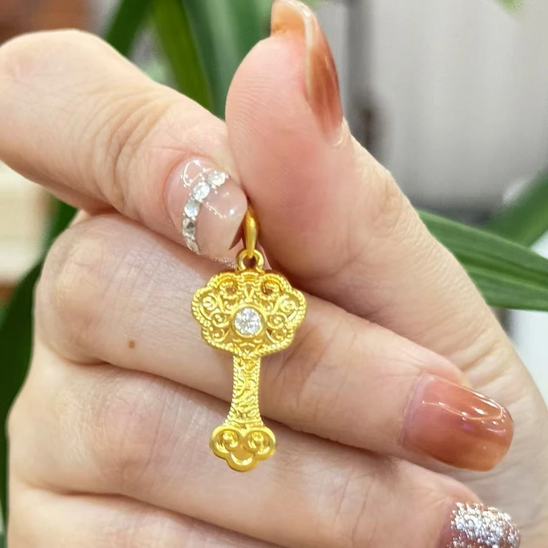 ②专属Y【小如意点钻吊坠】--足金999精工5（点钻附加88/0）