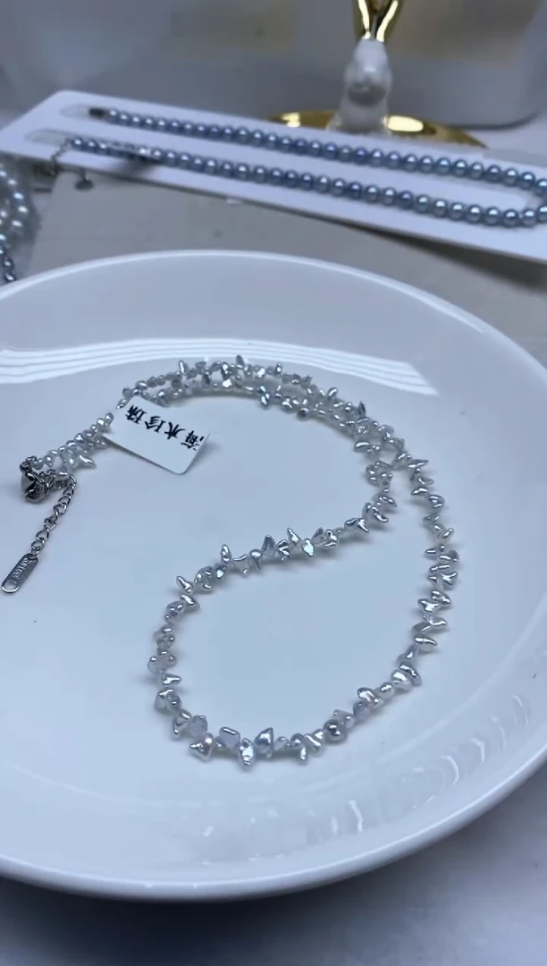 未镶嵌颈饰海水珍珠花瓣