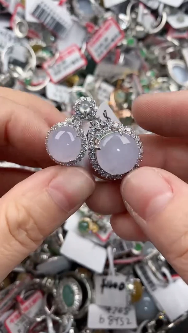 银S925镶嵌戒指翡翠555-----1