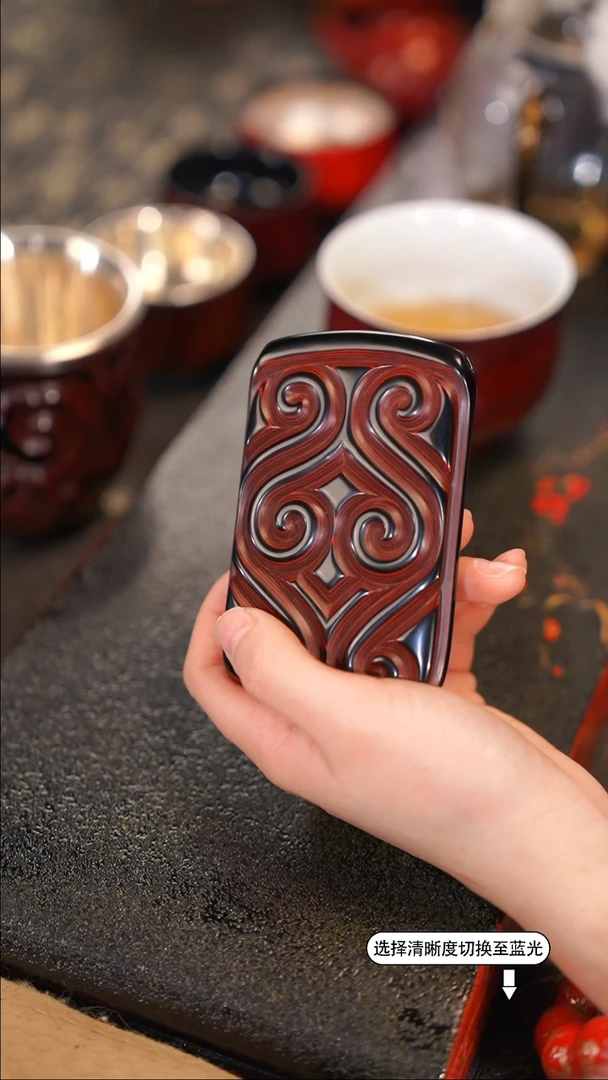 【闪购商品】年终福利八八折非遗漆器 剔犀龙腾四海卡包