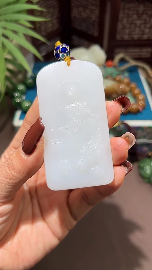 未镶嵌和田玉挂件和田玉观音挂件43