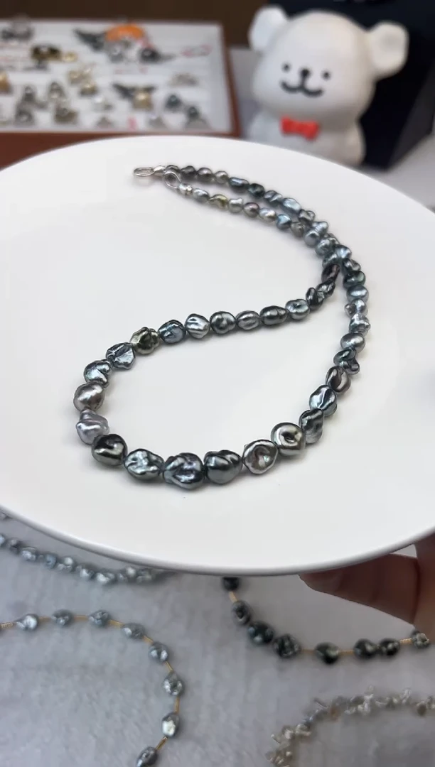 颈饰银S925镶嵌海水珍珠珍珠