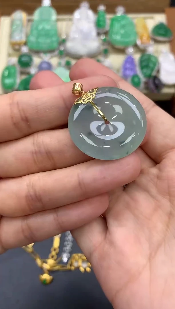 翡翠18K金镶嵌颈饰向****?54-中国好珍宝