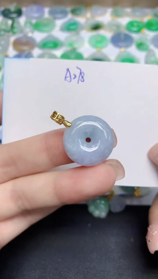 颈饰未镶嵌翡翠天然缅甸翡翠A货翡翠百元以上9元证书费自理