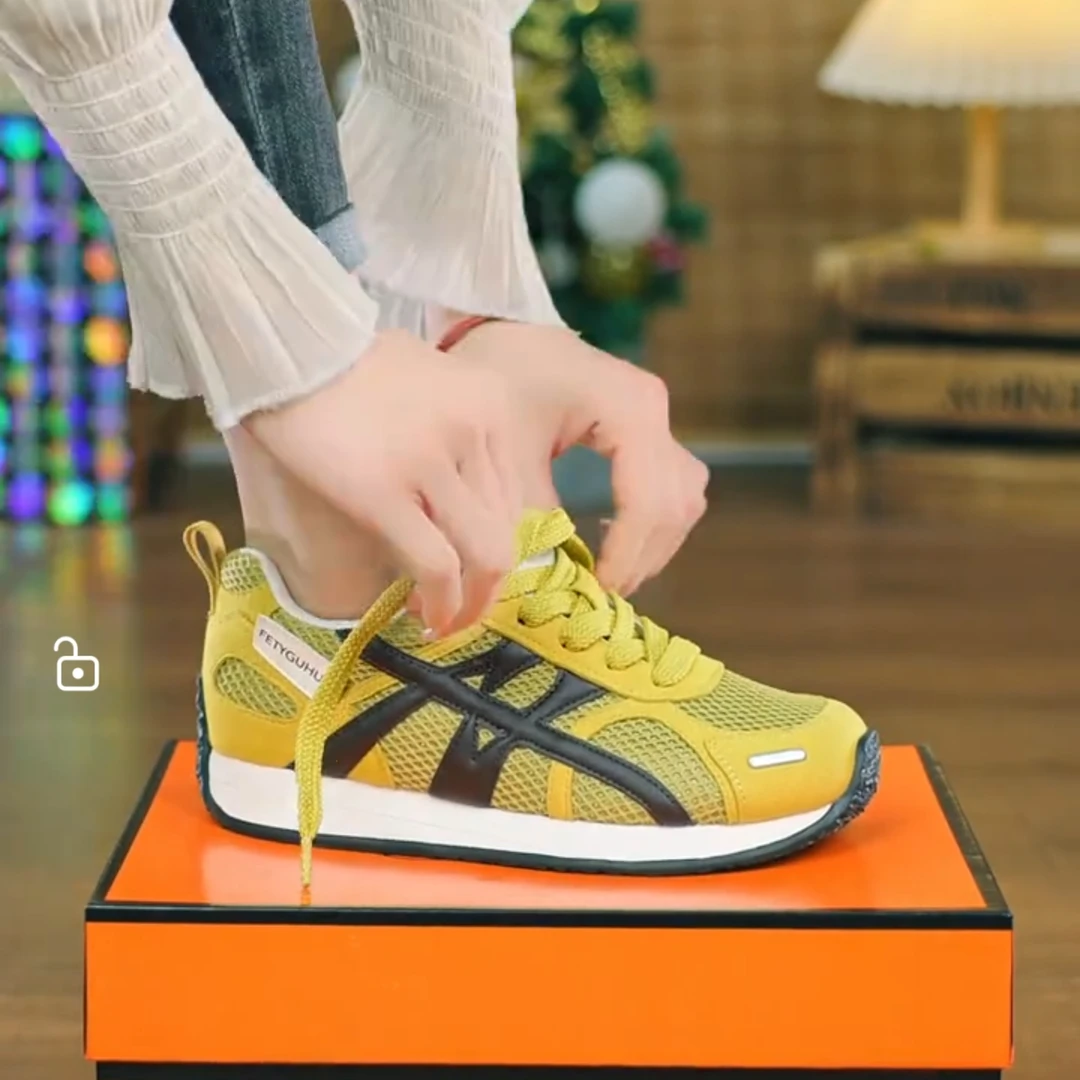 网面休闲女鞋2025夏季新款松糕底小个子女鞋高帮加绒休闲运动板鞋