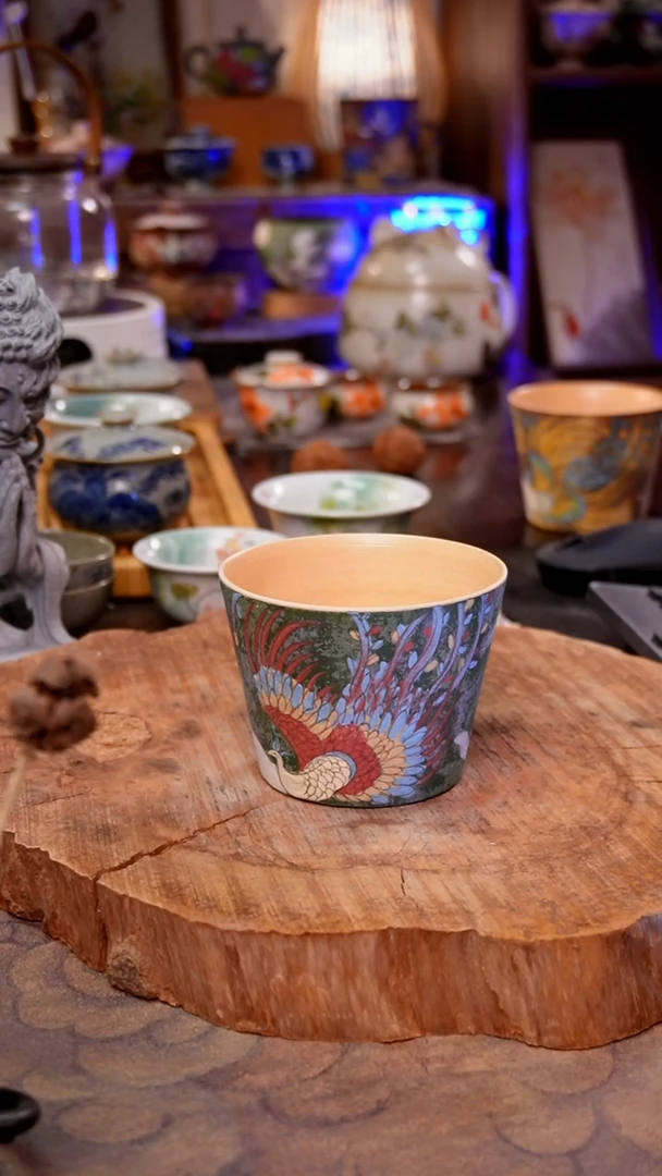 杯子凤凰手工手绘手工手绘