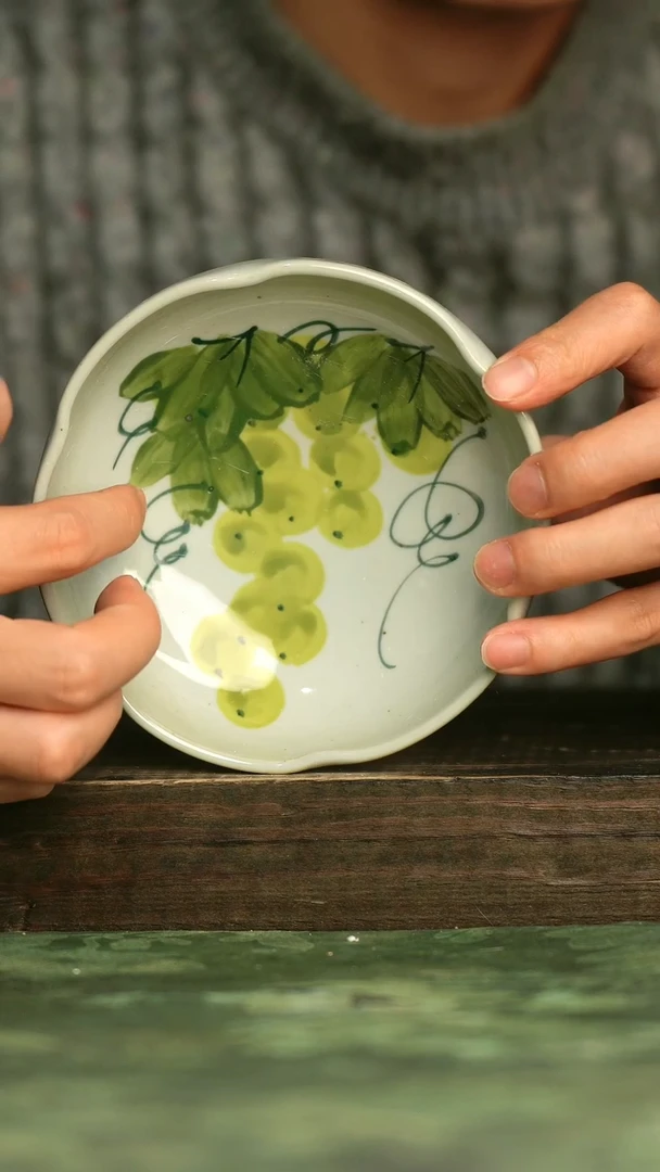 陶瓷青诗集手工手绘瓷器