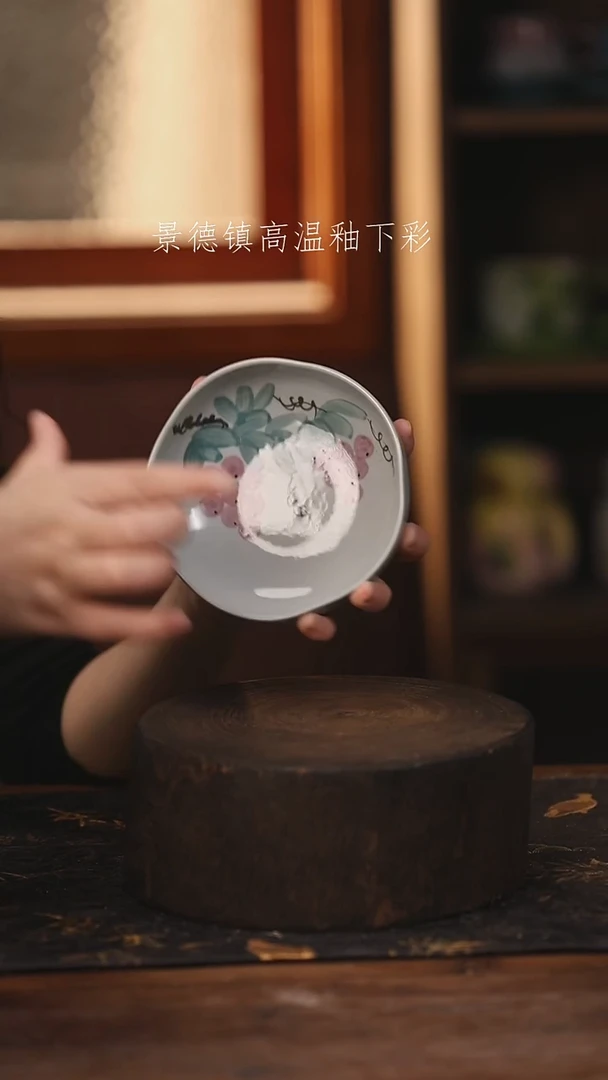 陶瓷景德镇高温釉下手绘陶瓷@L650@
