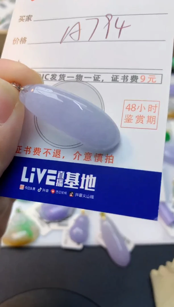 颈饰18K金镶嵌翡翠天然缅甸A货翡翠百元以上9元证书费自理