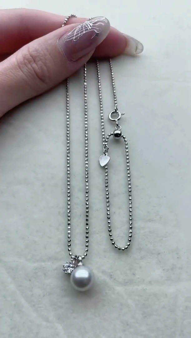 【闪购商品】海水珍珠套链银S925镶嵌29