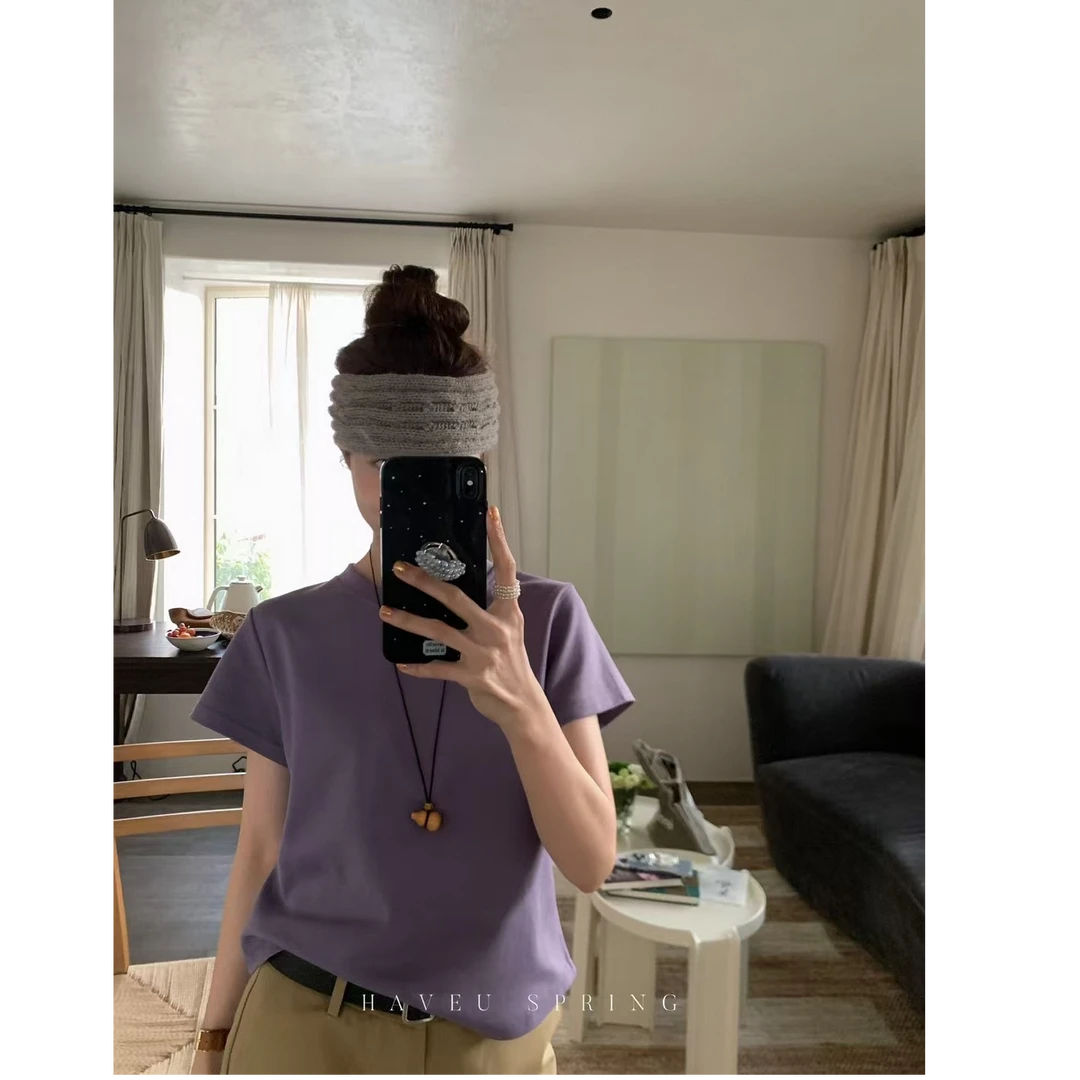 2025春显小小只的tee！小飞袖圆领基础短袖