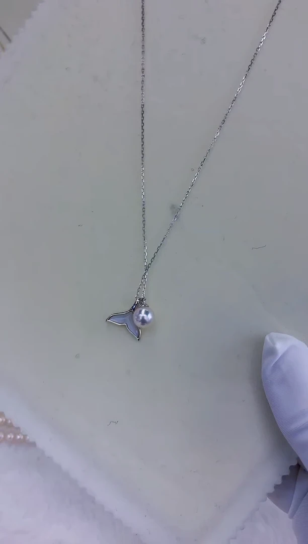 银S925镶嵌饰品海水珍珠设计款套链