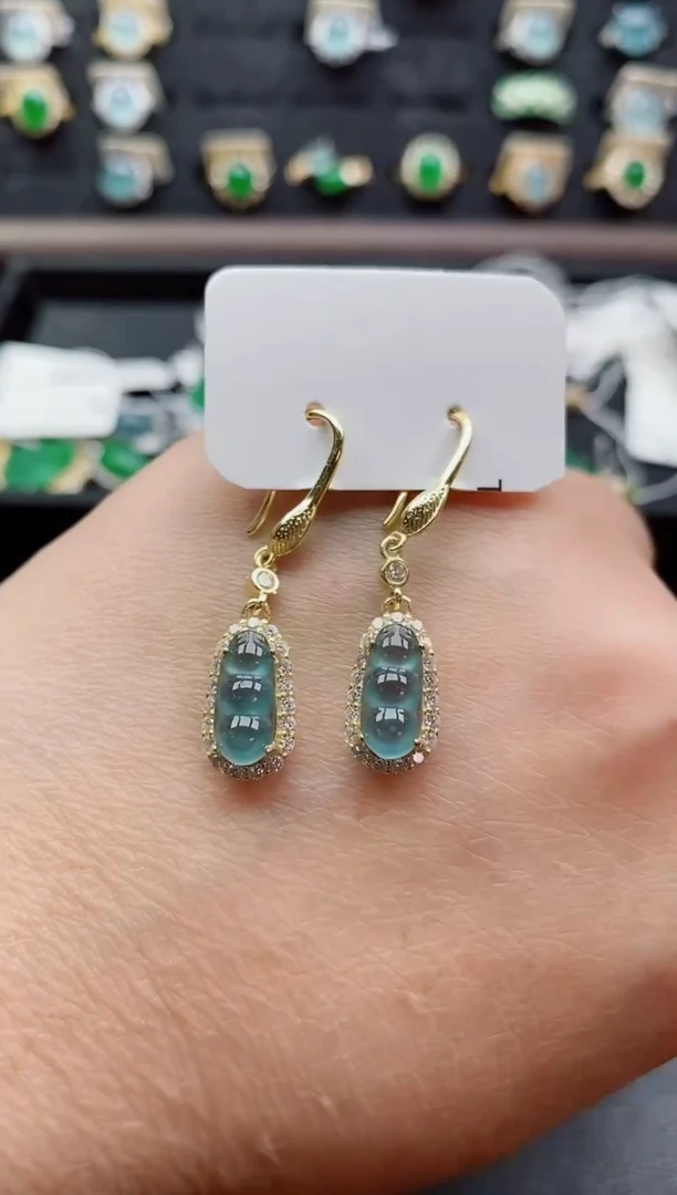 银S925镶嵌戒指翡翠1