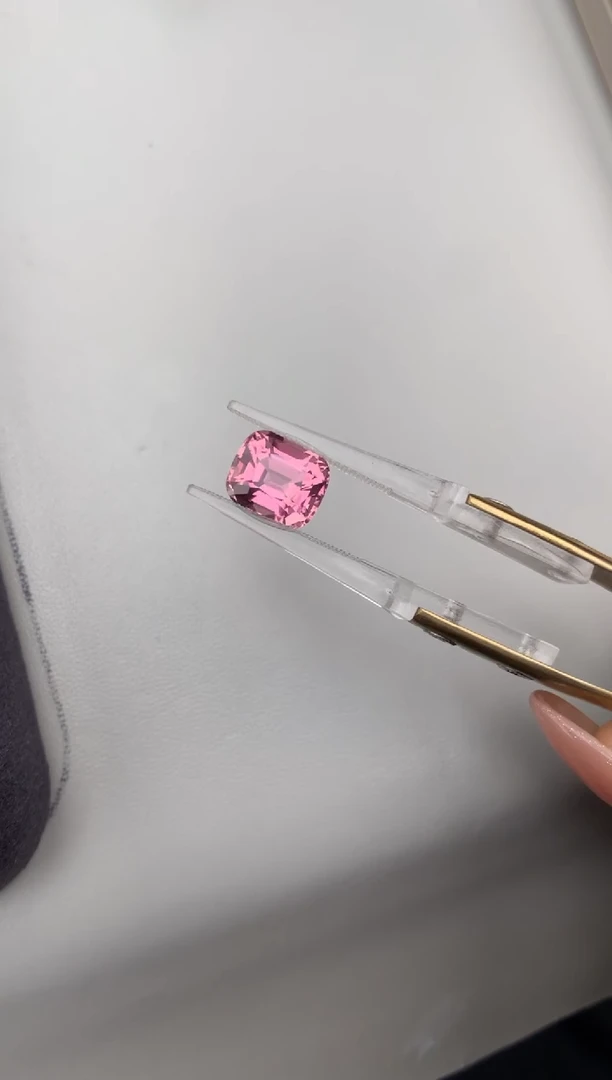 未镶嵌裸石碧玺3.3ct粉碧玺定制fc