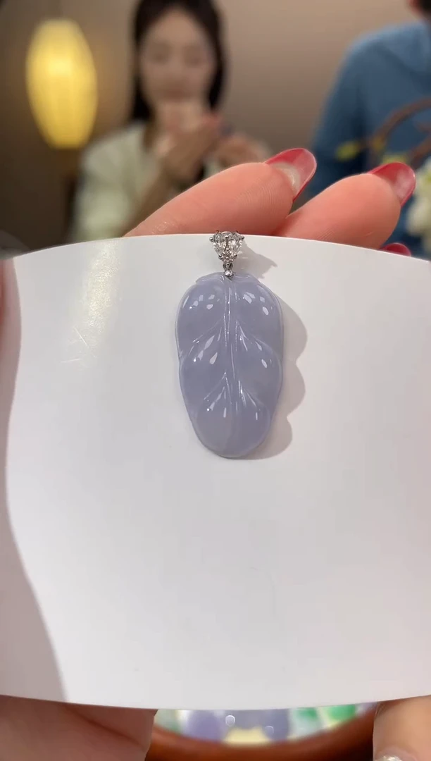 【闪购商品】翡翠颈饰18K金镶嵌天然缅甸a货翡翠