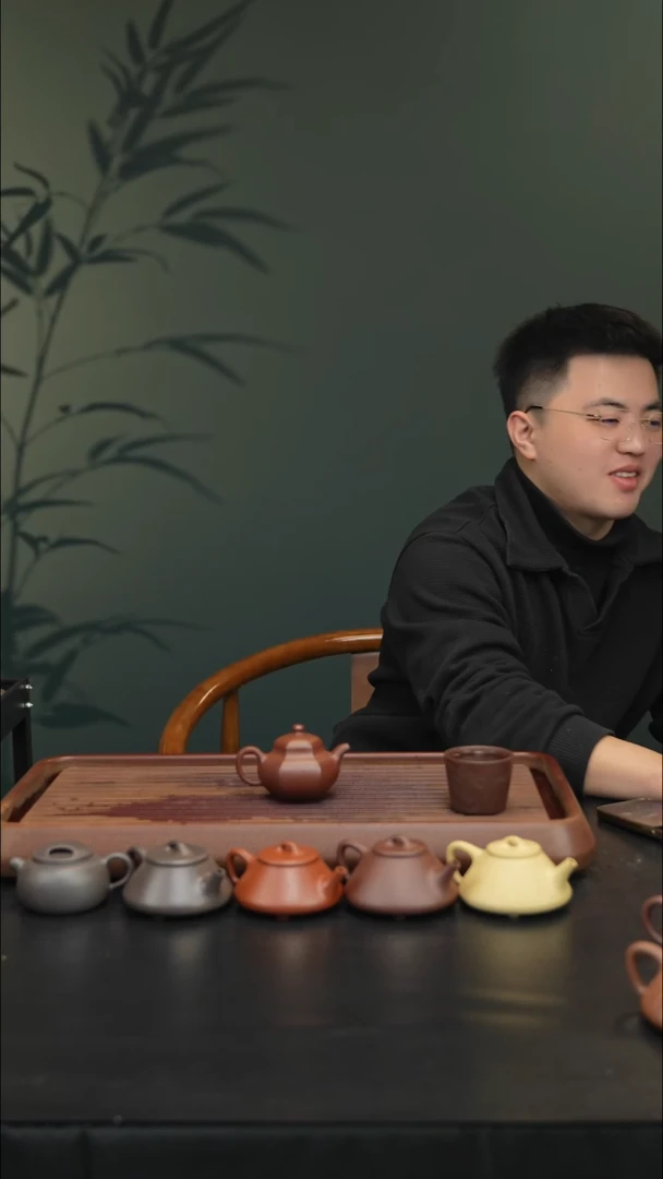 【闪购商品】紫砂茶壶六方壶柿圆