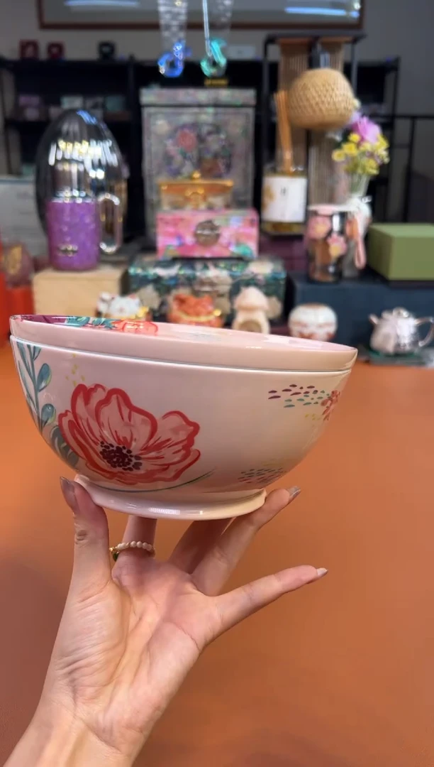 145寻梦带盖面碗（粉）