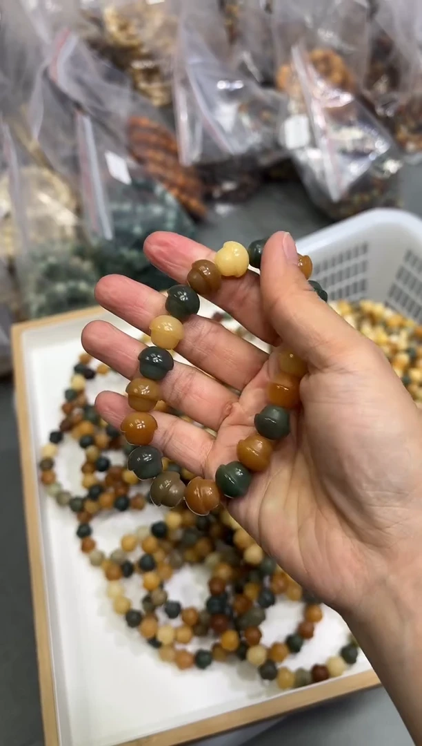 【闪购商品】菩提根/象牙果手串13干磨瑕疵不挑（817）