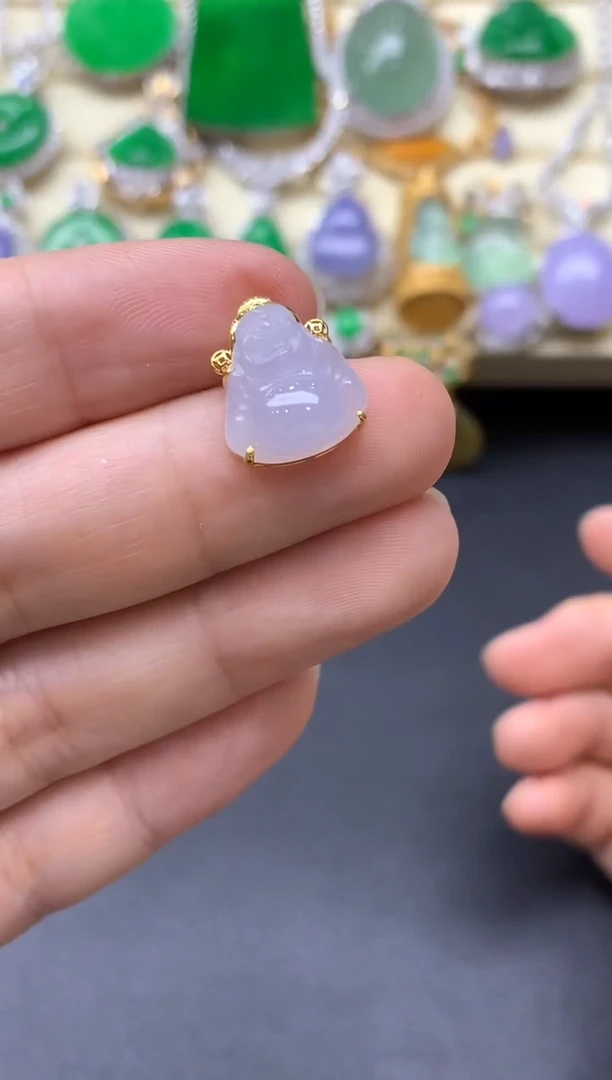 颈饰18K金镶嵌翡翠251中国好珍宝