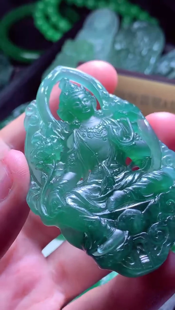 定制翡翠未镶嵌禅天然缅甸翡翠A货毛货吊坠