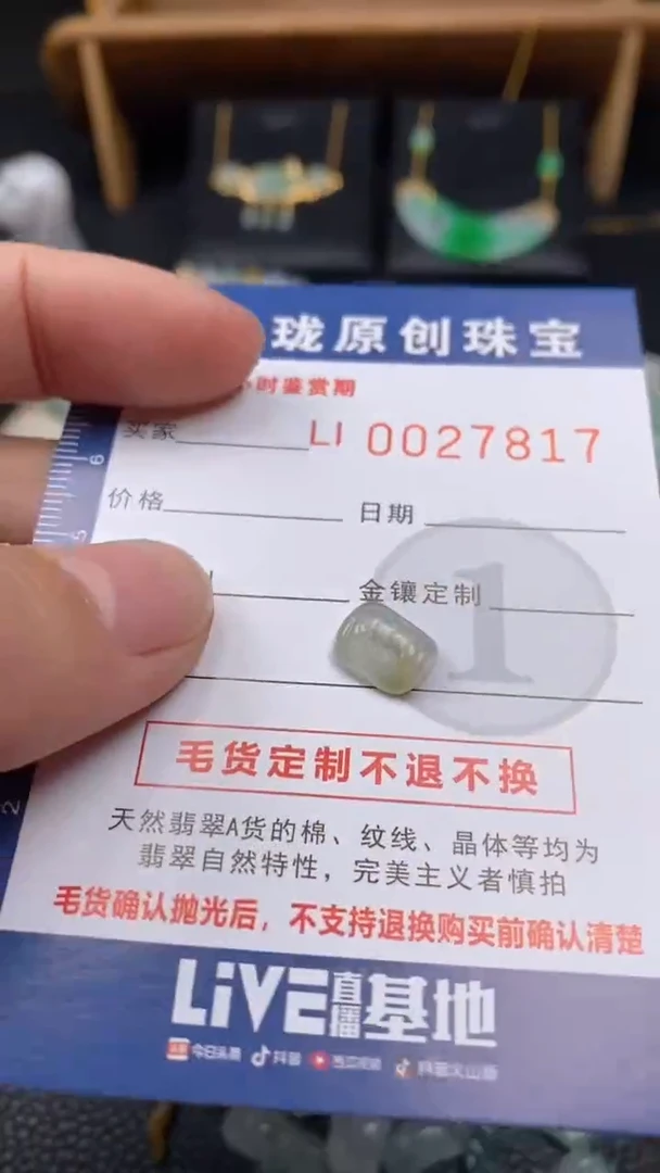 【闪购商品】翡翠颈饰未镶嵌翡翠净货27817