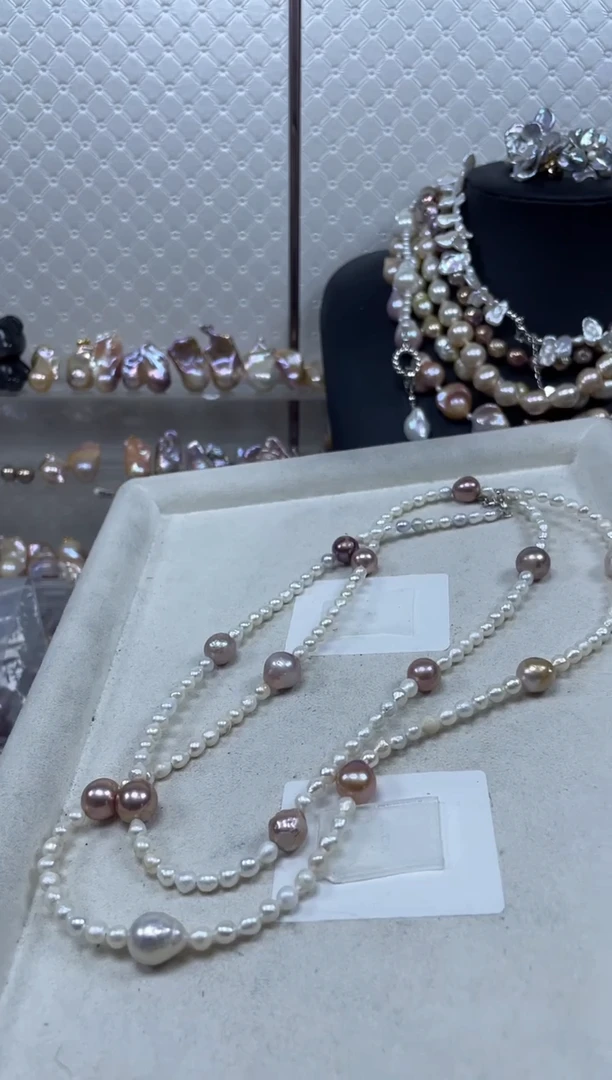 未镶嵌毛衣链淡水珍珠【纯恬珍珠】