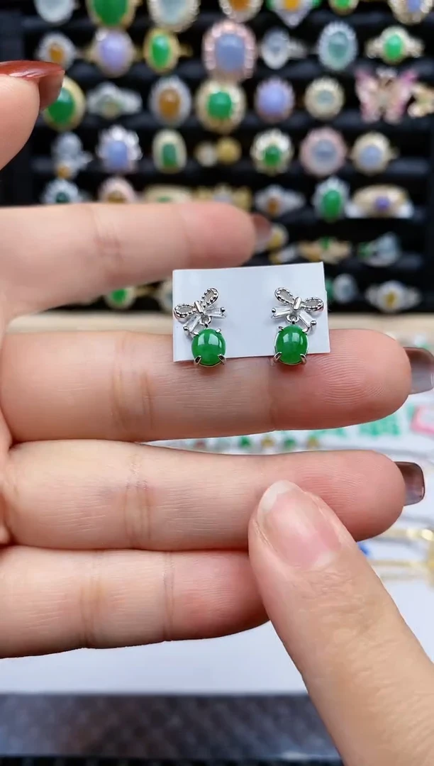 银S925镶嵌戒指翡翠229